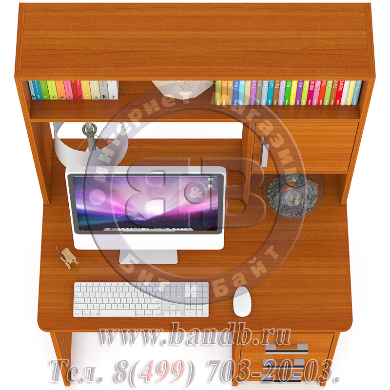 Стол компьютерный С-МД-СК9 цвет вишня Картинка № 5