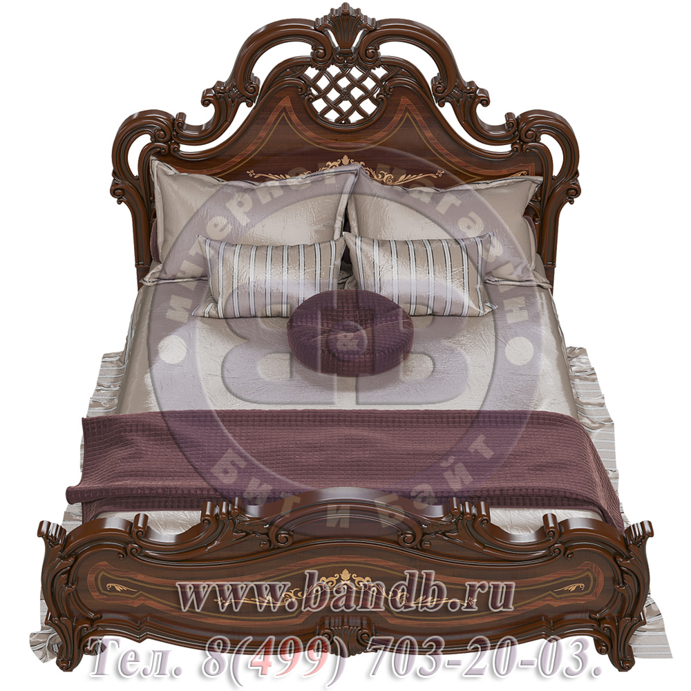 Кровать двуспальная Грация 1600 цвет орех тайский Картинка № 3