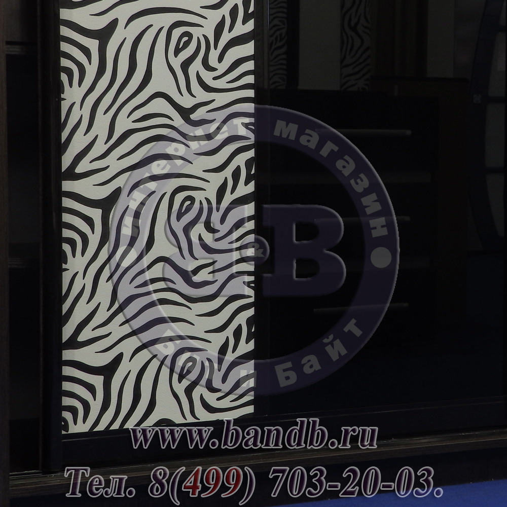 Шкаф-купе Сан-Ремо СР-01-1800 цвет корпус венге цаво/двери стекло чёрный глянец Картинка № 8