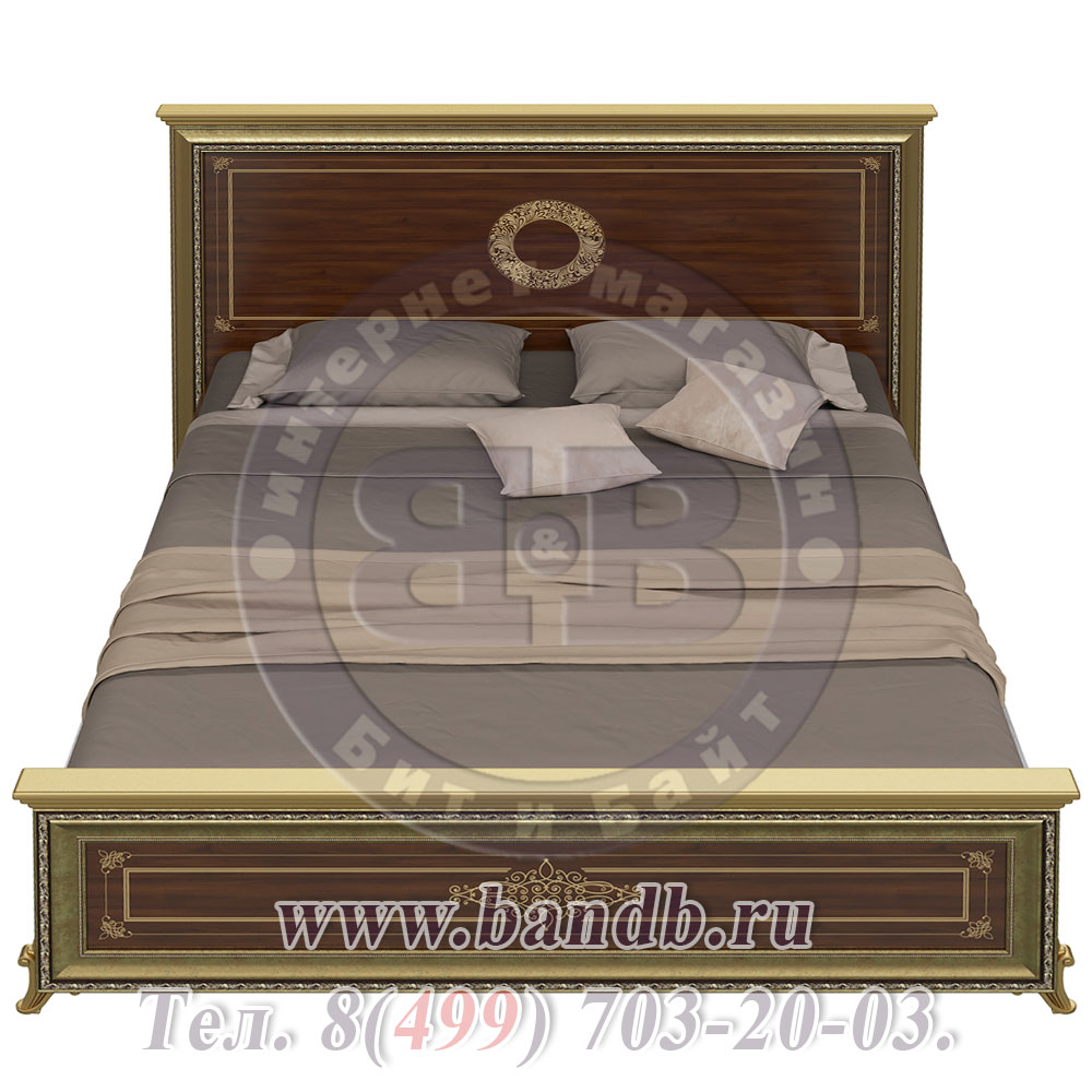 Кровать 1600 Версаль СВ-03Ш цвет орех тайский спальное место 1600х2000 мм. Картинка № 3
