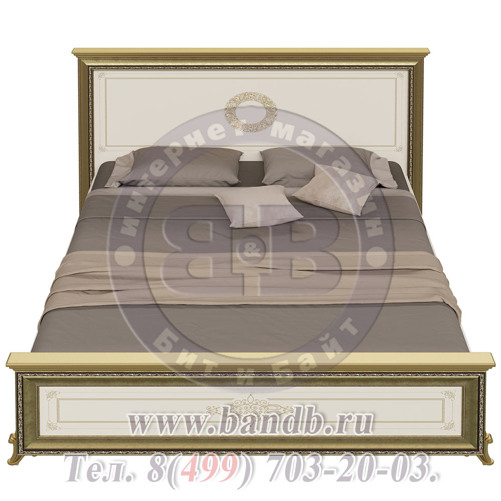 Кровать 1600 Версаль СВ-03Ш цвет слоновая кость спальное место 1600х2000 мм. Картинка № 3