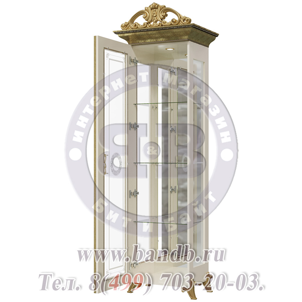 Версаль слоновая кость ГВ-01К Шкаф 1-дверный с короной Картинка № 4