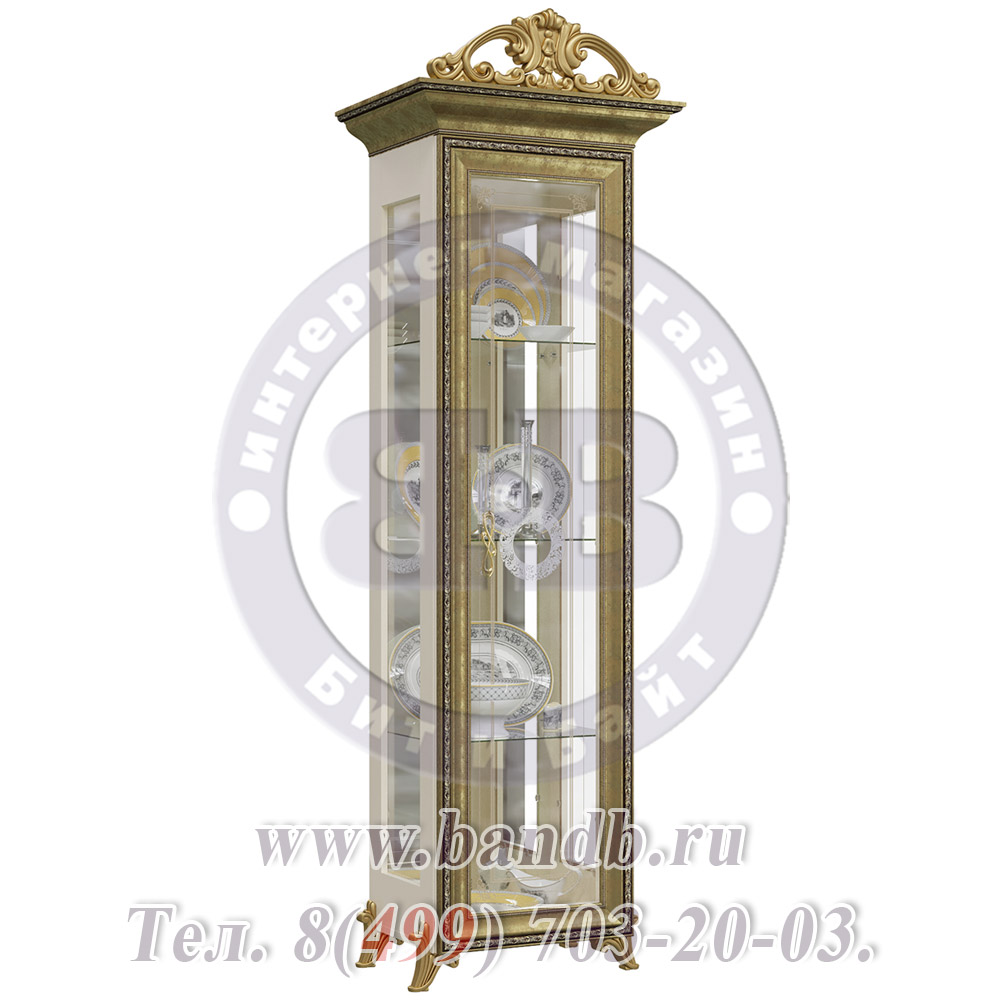 Версаль слоновая кость ГВ-01К Шкаф 1-дверный с короной Картинка № 5