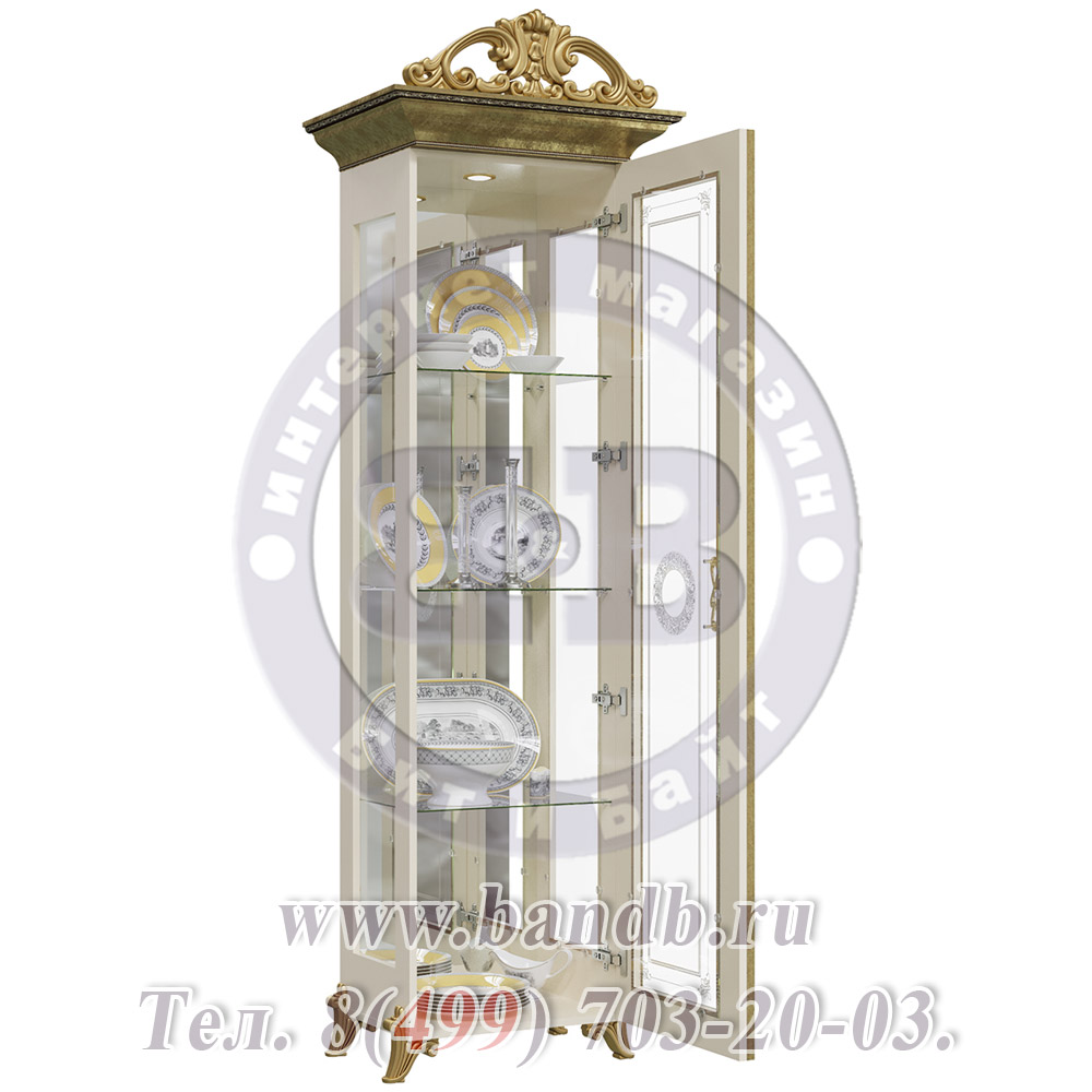 Версаль слоновая кость ГВ-01К Шкаф 1-дверный с короной Картинка № 6