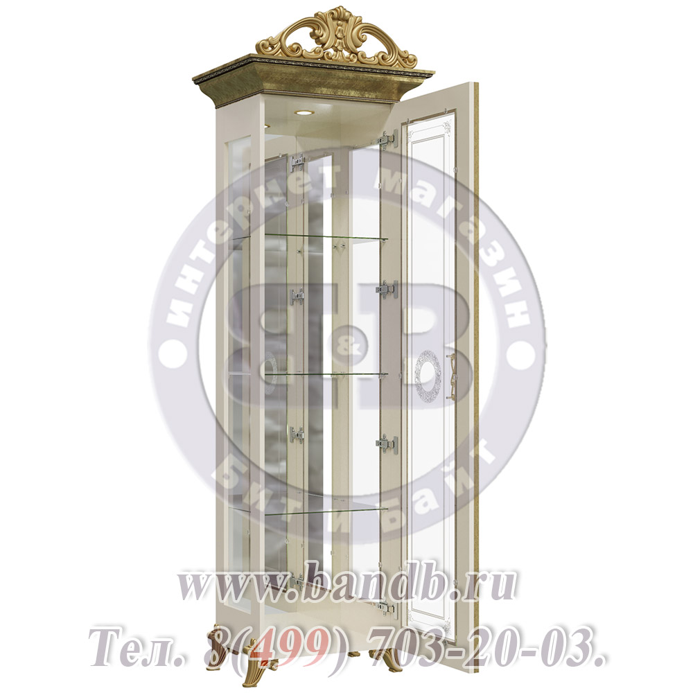 Версаль слоновая кость ГВ-01К Шкаф 1-дверный с короной Картинка № 8