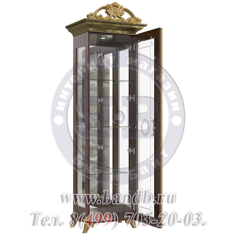 Версаль орех тайский ГВ-01К Шкаф 1-дверный с короной Картинка № 8