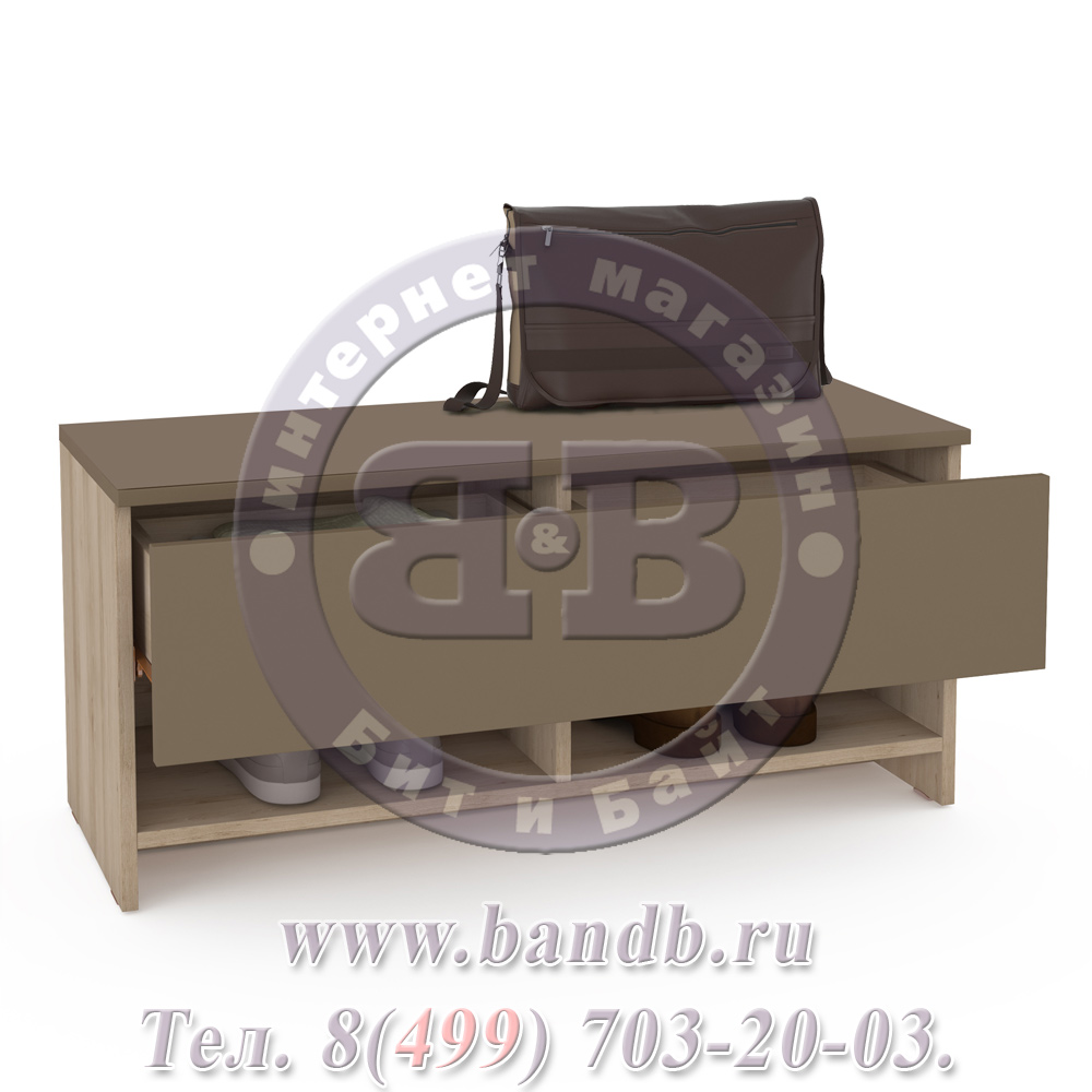Банкетка с сиденьем Чили цвет бук песочный/латте Картинка № 2