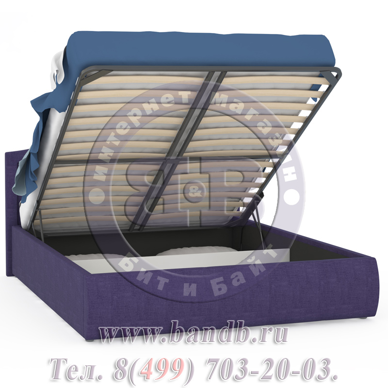Кровать интерьерная с подъёмным механизмом Виго цвет фиолетовый Картинка № 2