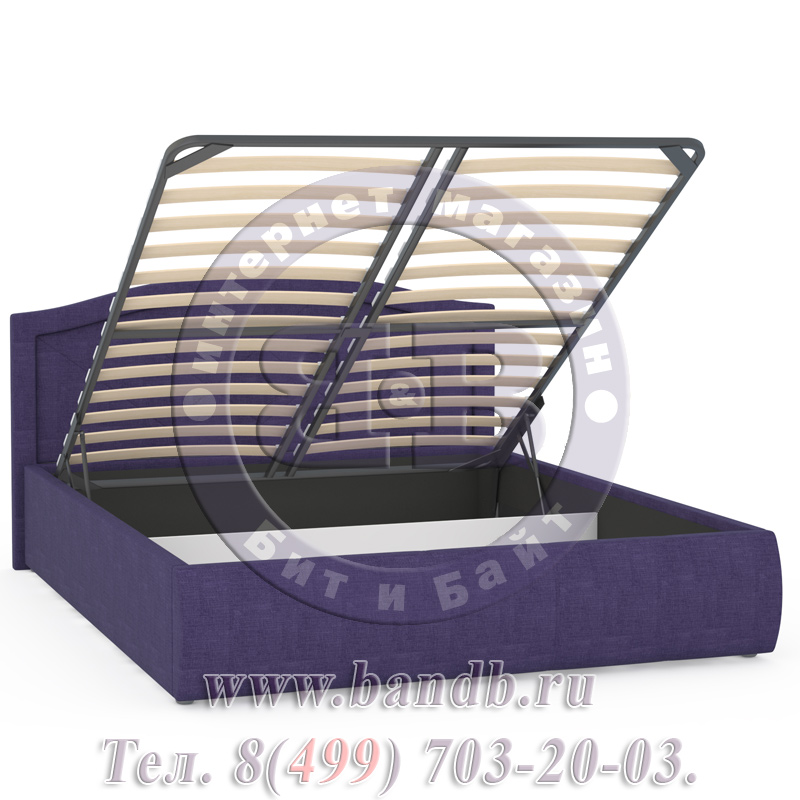 Кровать интерьерная с подъёмным механизмом Виго цвет фиолетовый Картинка № 4