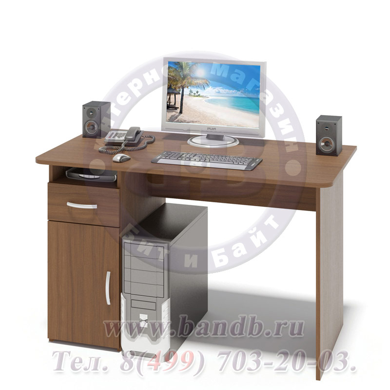 Письменный стол с тумбой СПМ-03 цвет ноче экко Картинка № 2