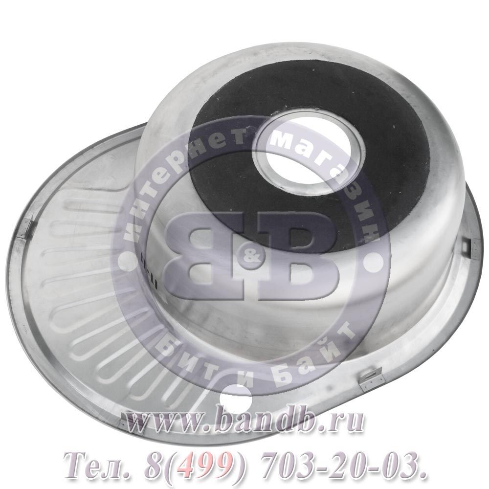 Врезная мойка Sink Light N 5745 ECO R, чаша справа, полированная, сталь 0,6 мм., ШхГ 570х450 мм., чаша ДхГ 370х160 мм., перелив, сифон в комплекте Картинка № 2