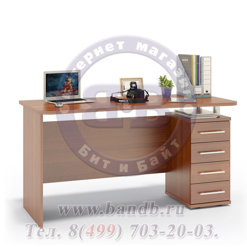 Письменный стол КСТ-105-1, цвет испанский орех Картинка № 2