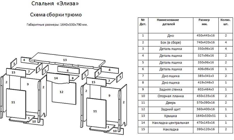 Туалетный стол с пуфиком Элиза текстура крем Картинка № 5