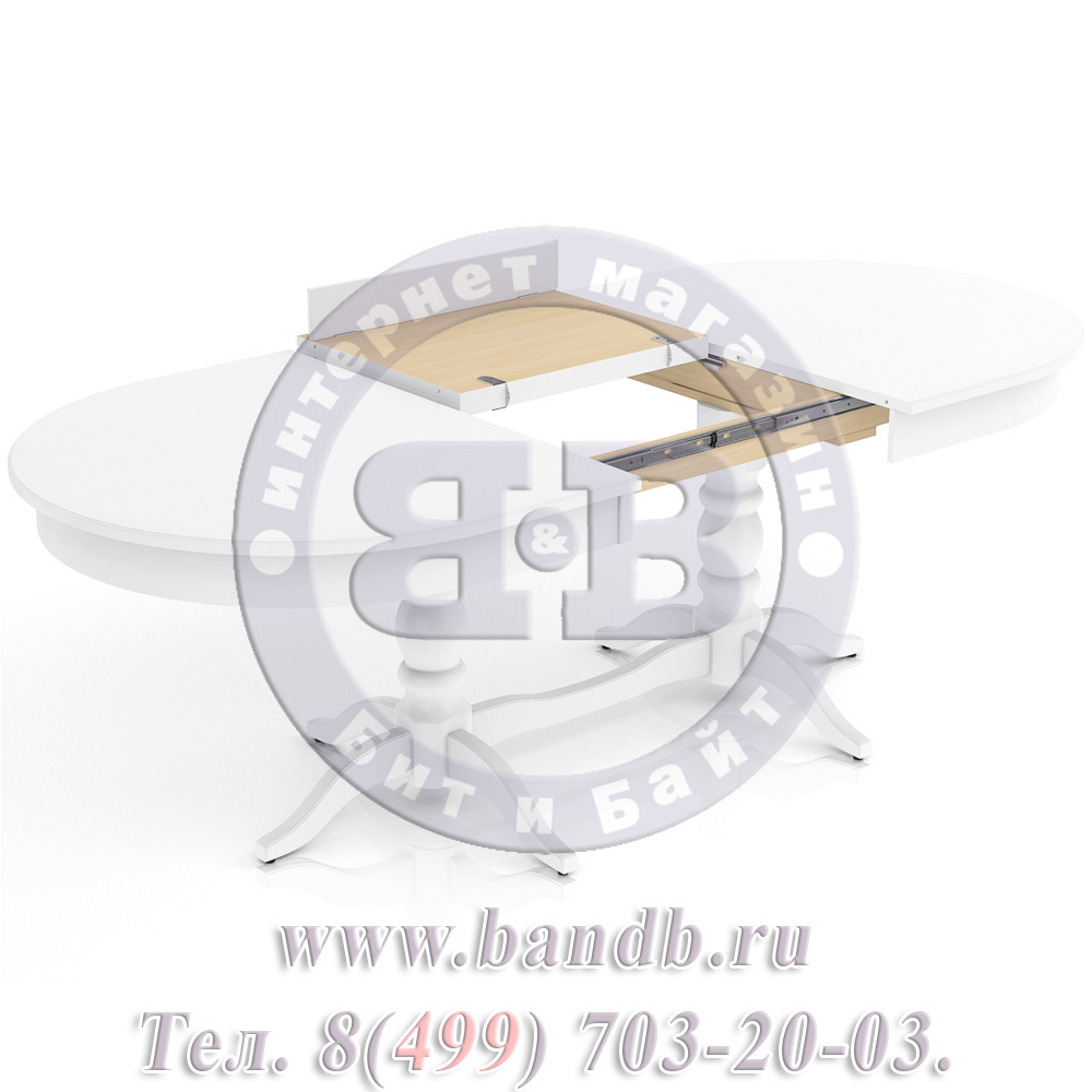 Стол раскладной массив столешница МДФ Кингли 1 Р, цвет RAL9003 Картинка № 4