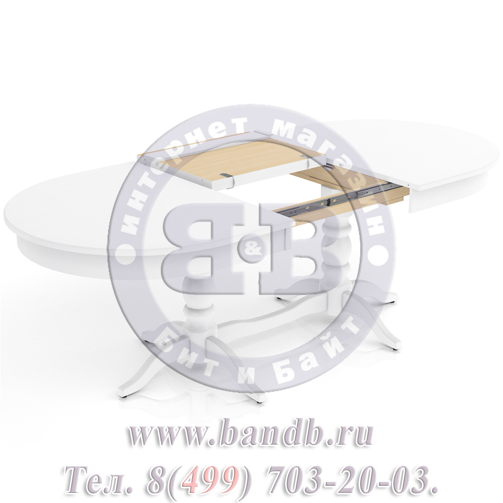 Стол раскладной массив столешница МДФ Кингли 1 Р, цвет RAL9003 Картинка № 5