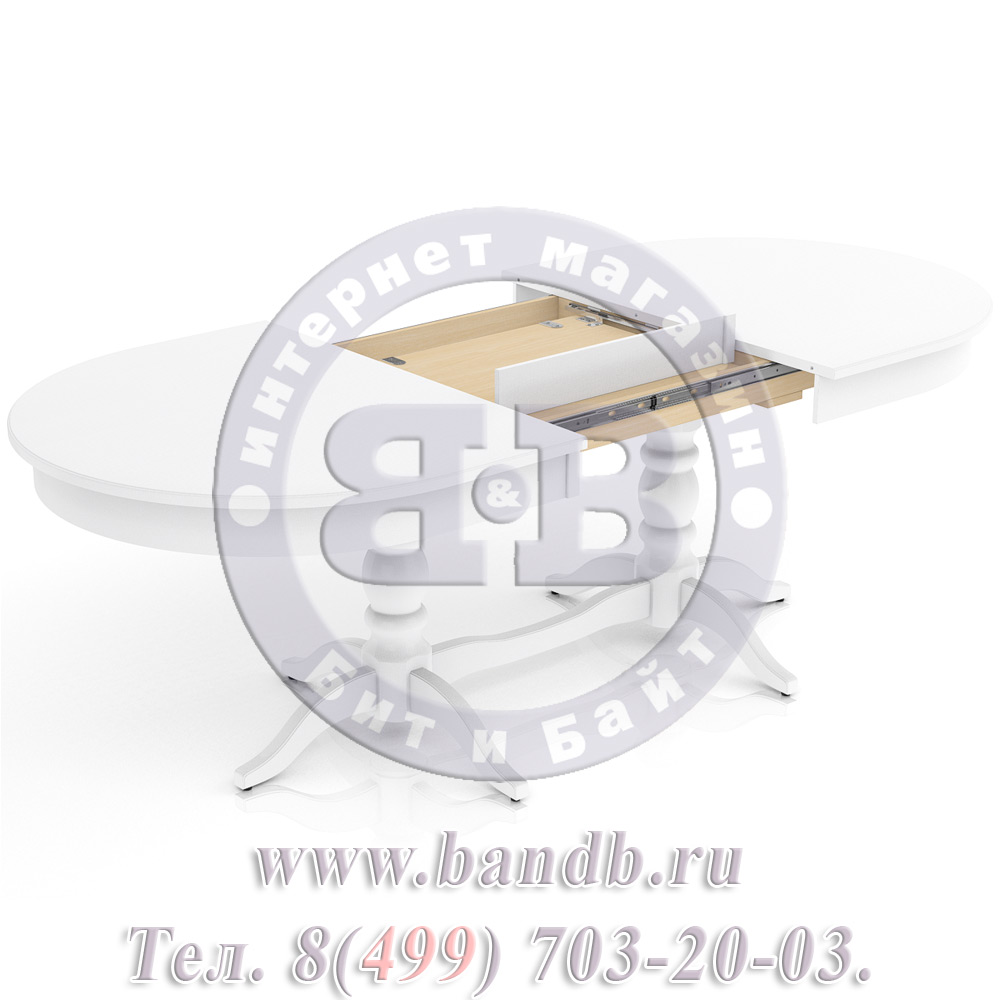 Стол раскладной массив столешница МДФ Кингли 1 Р, цвет RAL9003 Картинка № 6