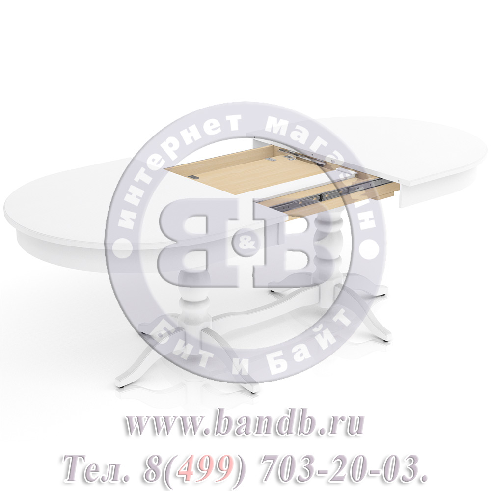 Стол раскладной массив столешница МДФ Кингли 1 Р, цвет RAL9003 Картинка № 7
