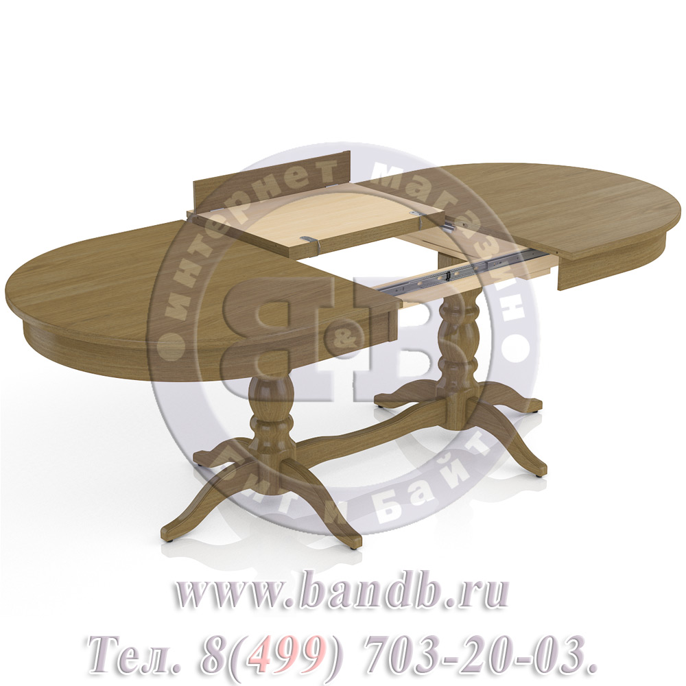Стол раскладной массив столешница МДФ Кингли 1 Р, цвет Т07 Картинка № 4