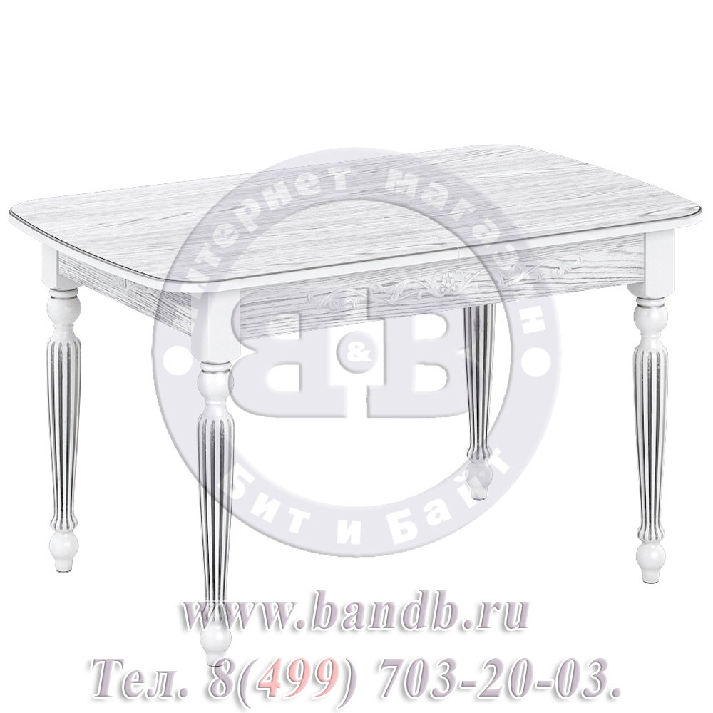 Стол Лофти М 1 Р, цвет RAL9003, патинирование стола в цвет серебро Картинка № 6