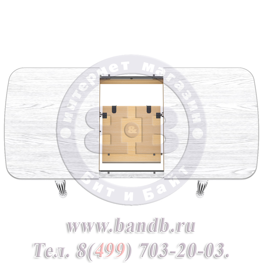 Стол Лофти М 1 Р, цвет RAL9003, патинирование стола в цвет серебро Картинка № 12