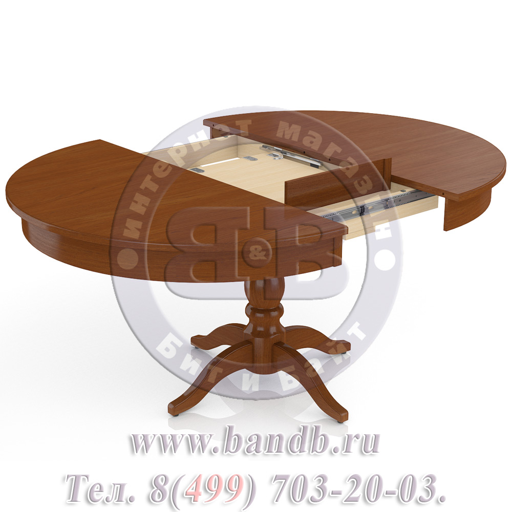 Круглый стол массив бука раздвижной Рич 2 Р, цвет Т12 Картинка № 6