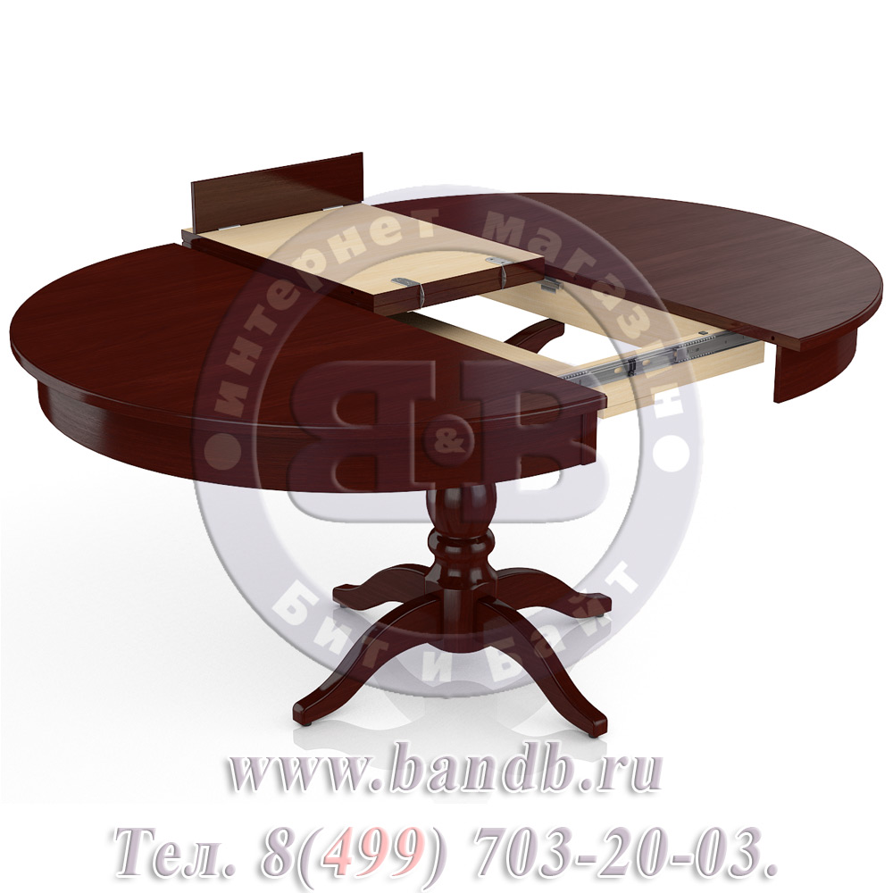 Круглый стол массив бука раздвижной Рич 2 Р, цвет Т15 Картинка № 4