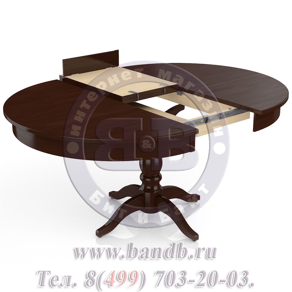 Круглый стол массив бука раздвижной Рич 2 Р, цвет Т22 Картинка № 4