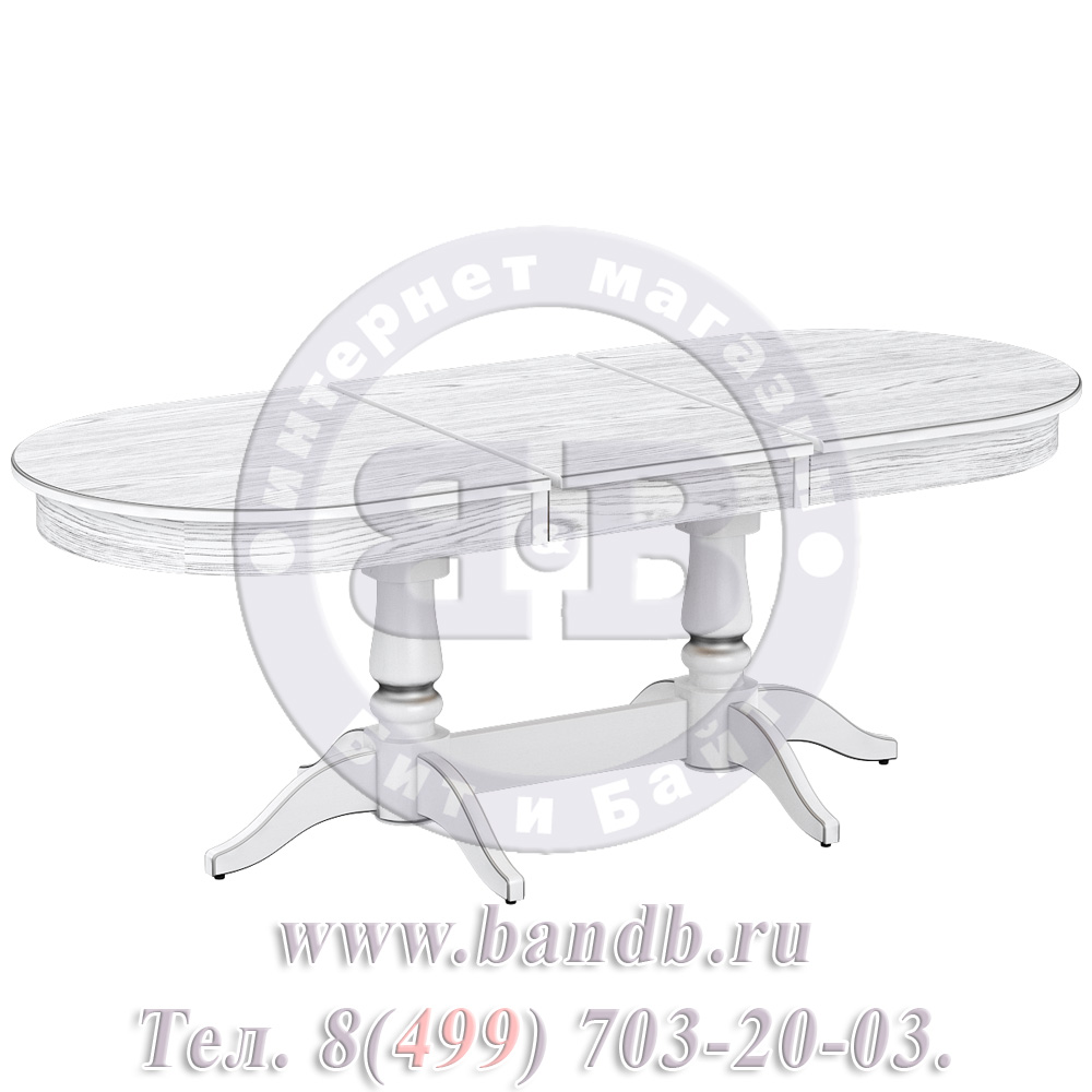 Стол Прайм 1 Р, цвет RAL9003, патинирование стола в цвет серебро Картинка № 3