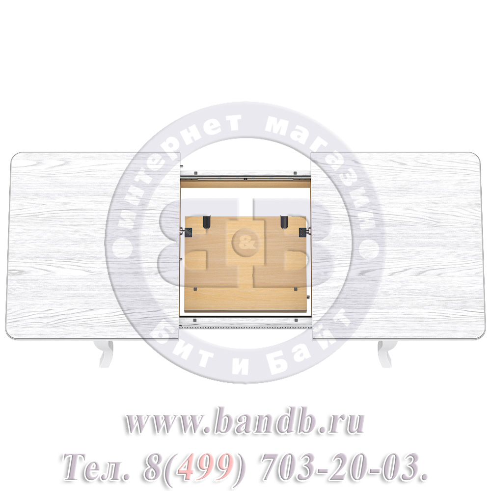 Стол Роял 2 Р, цвет RAL9003, патинирование стола в цвет серебро Картинка № 12