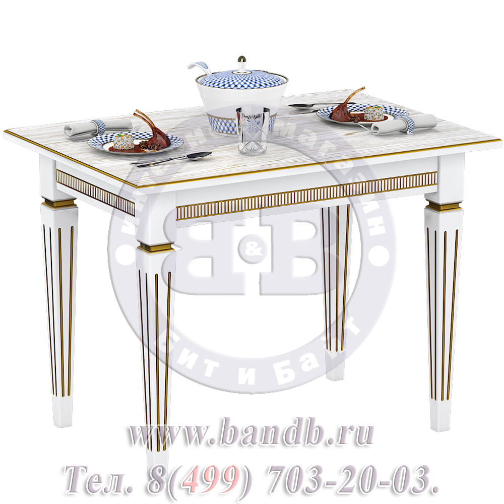 Стол Стар 1 Р цвет белый с  патинированием в цвет золото распродажа столов Стар Картинка № 7