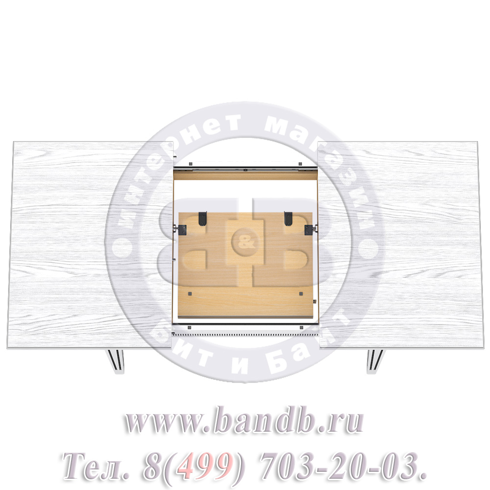 Стол Стар 2 Р, цвет RAL9003, патина в цвет серебро Картинка № 12