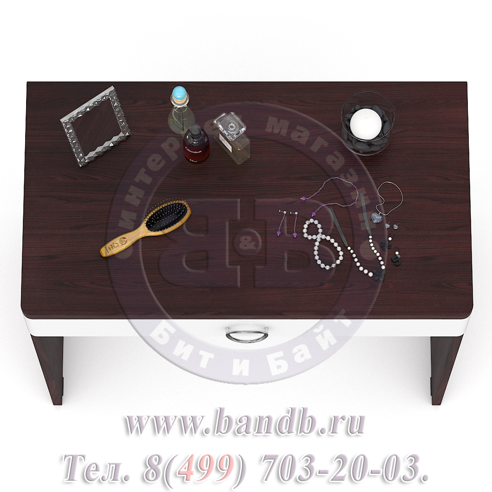 Делия ЛД-645-140 Стол туалетный, цвет сосна шоколад/белый глянец Картинка № 5