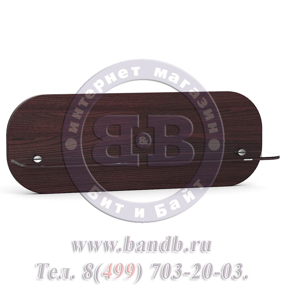 Делия ЛД-645-210 Стеклополка настенная, цвет сосна шоколад Картинка № 2