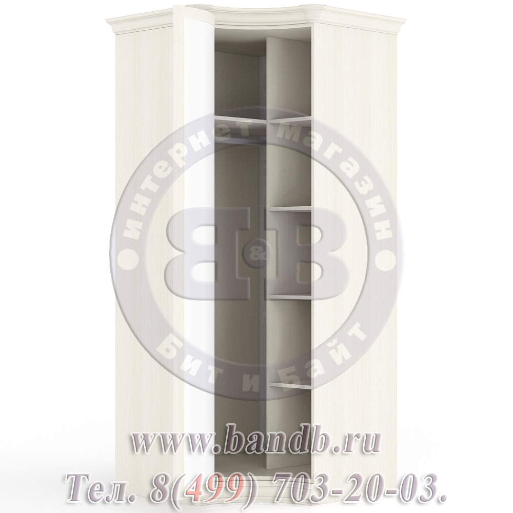 Кливия ЛД-641-280 Шкаф угловой с гнутой дверью для спальни Картинка № 3