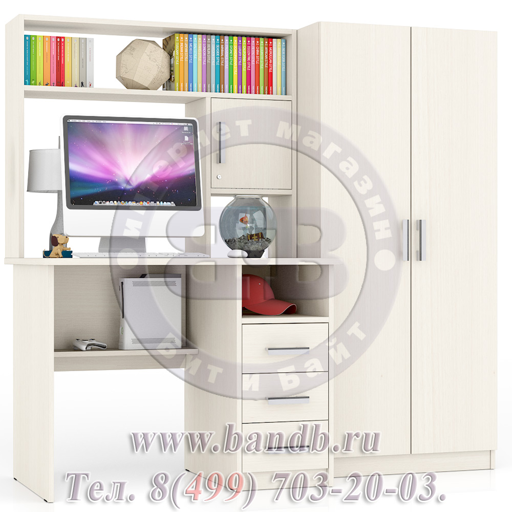 Стол компьютерный со шкафом СК-9 цвет дуб Картинка № 5