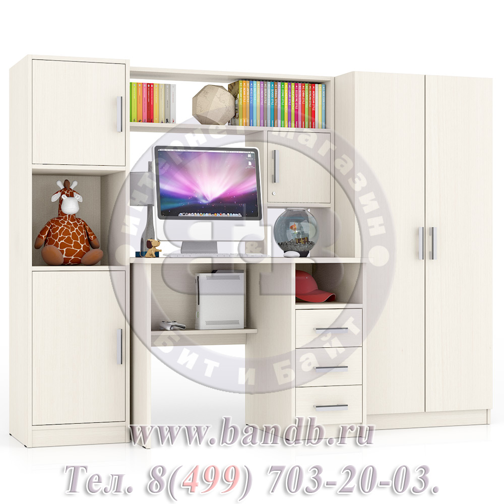 Компьютерный стол с пеналом и шкафом МД-СК-9 цвет дуб Картинка № 5