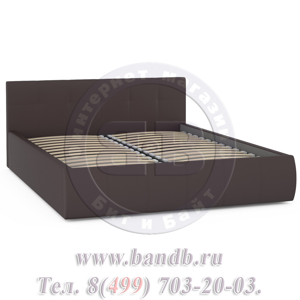 Кровать интерьерная Афина с основанием цвет тёмно-коричневый Картинка № 2