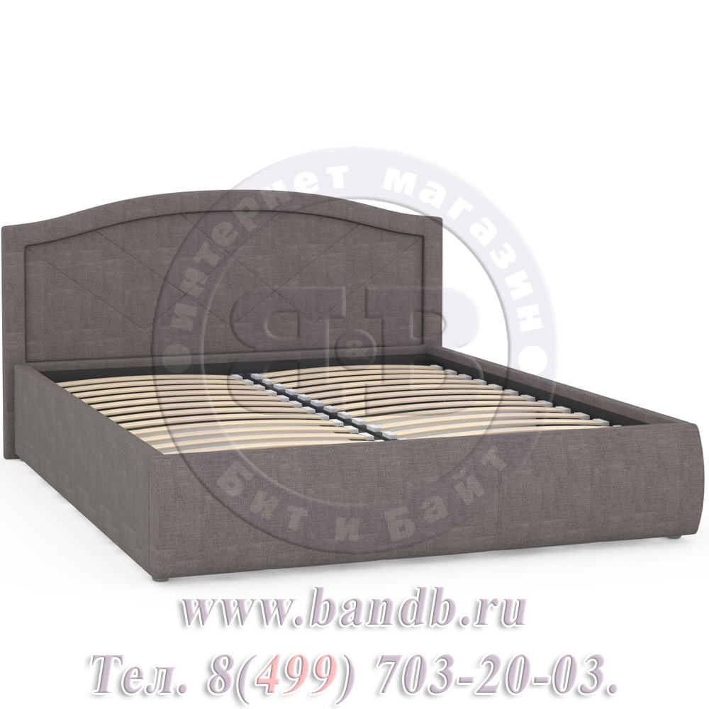 Виго кровать интерьерная с подъёмным основанием ткань савана латте Картинка № 3