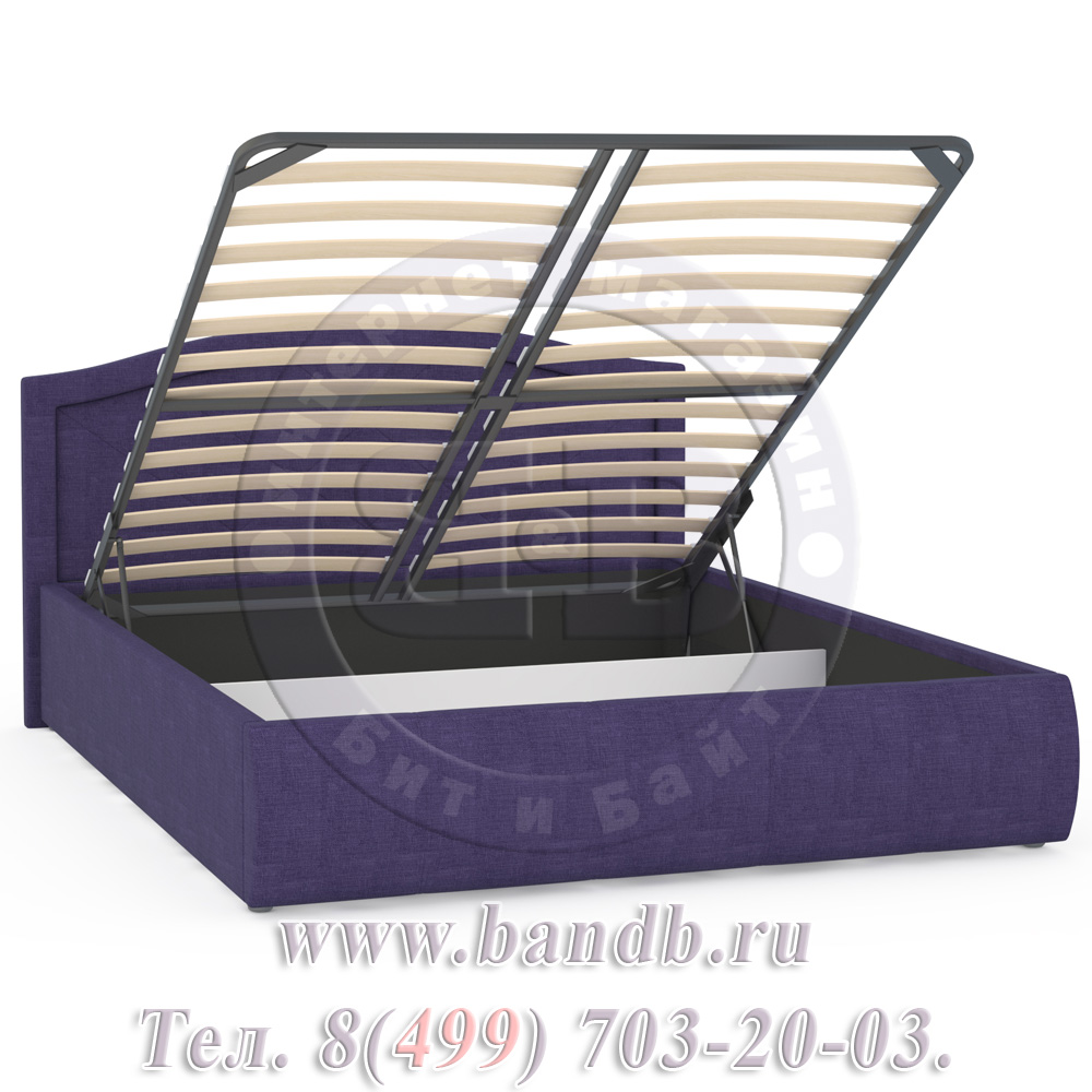 Виго кровать интерьерная с подъёмным основанием ткань савана фиолет Картинка № 4