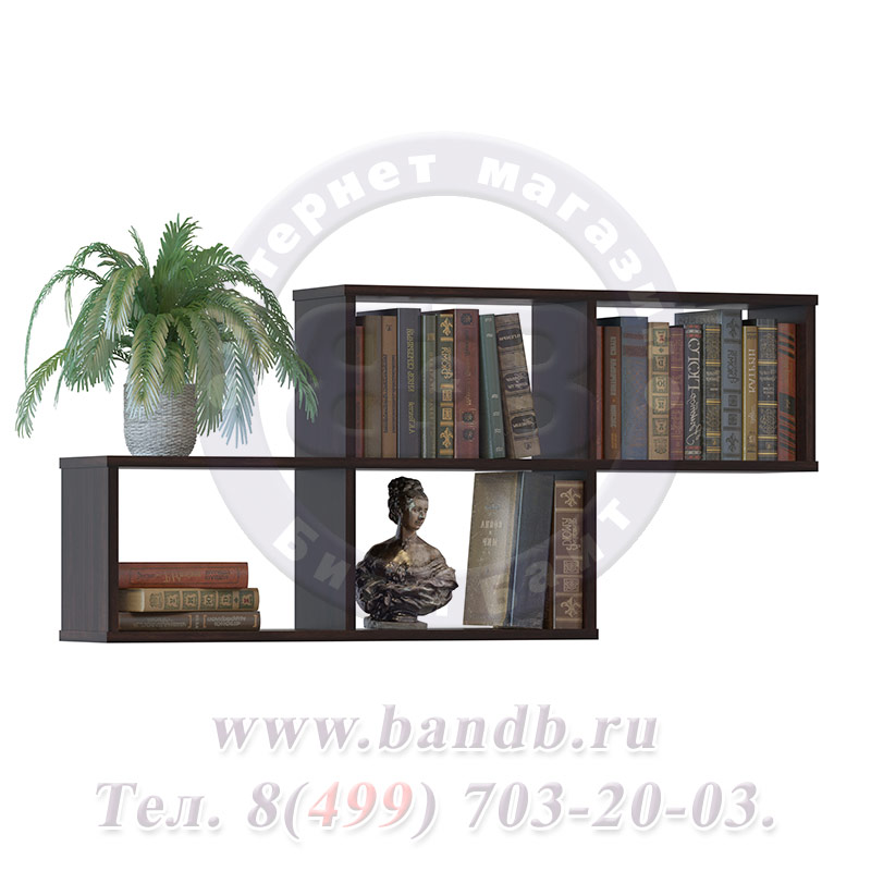 Полка для книг СПК-3 цвет венге Картинка № 2 Полка для книг СПК-3 цвет венге Картинка № 2
