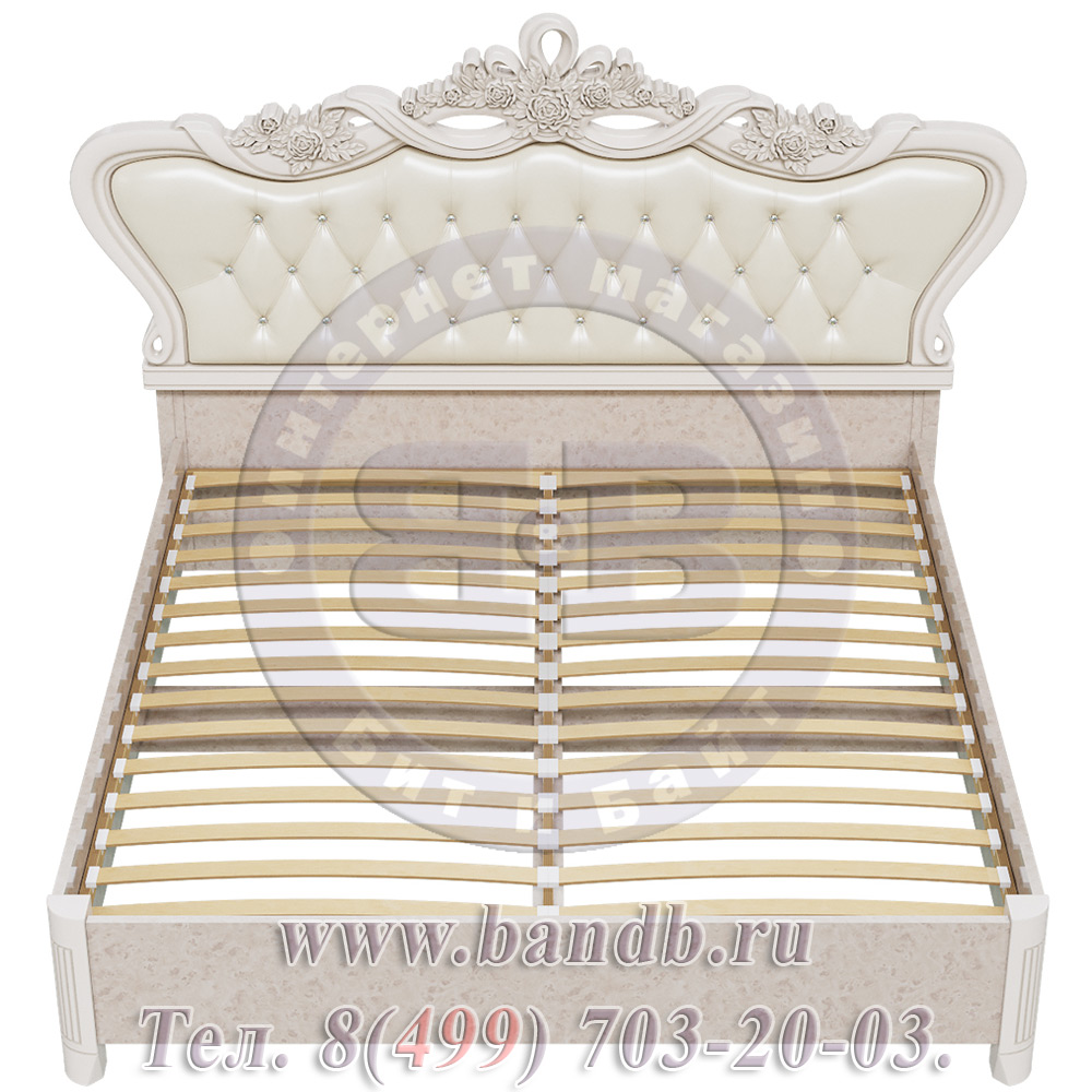 Кровать с мягким изголовьем Афина 1800 крем корень распродажа кроватей на 1800 Афина крем Картинка № 4