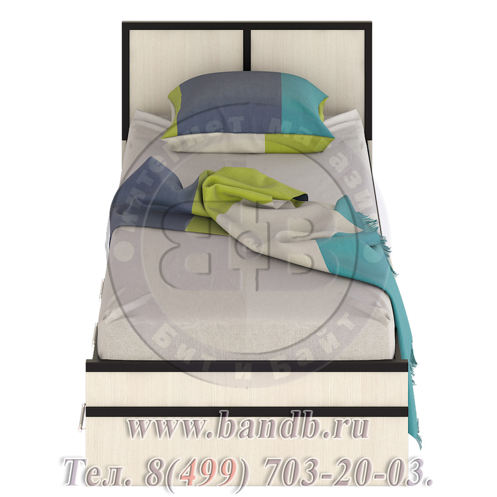 Детская кровать с ящиками Сакура цвет венге/дуб лоредо Картинка № 5