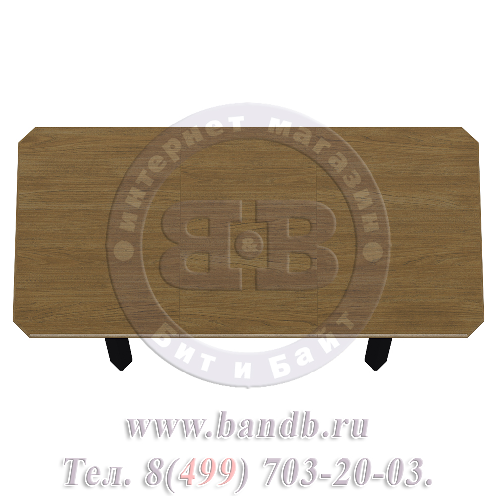 Стол раскладной Руми 1 Р, цвет столешницы Т07 дуб + ножки RAL9005 чёрный Картинка № 9