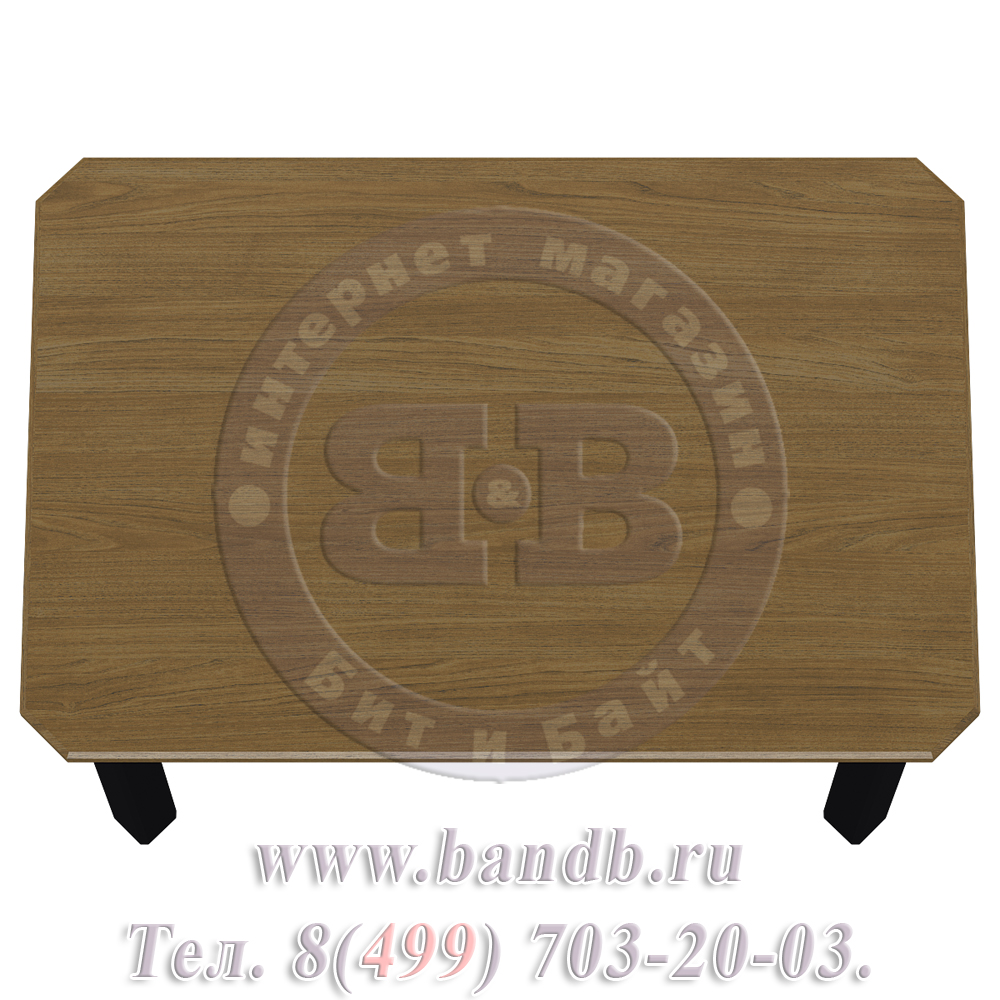 Стол Руми 1 НР прямоугольный, цвет столешницы Т07 дуб + ножки RAL9005 чёрный Картинка № 4