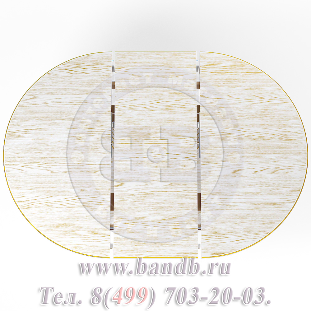 Стол Брайт 1 Р, цвет RAL9003 с патиной золото Картинка № 12