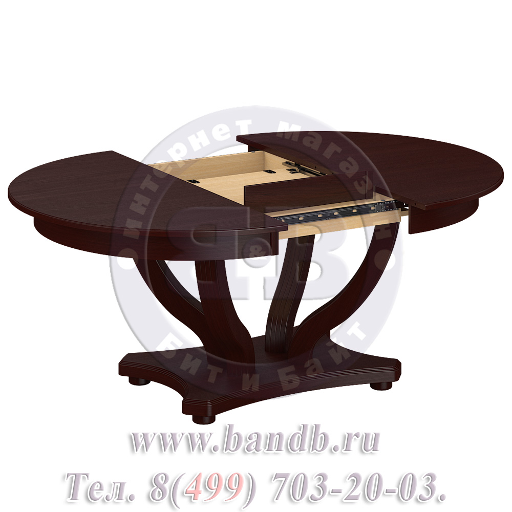 Большой круглый раздвижной стол массив Брайт 1 Р цвет Т15 Картинка № 6
