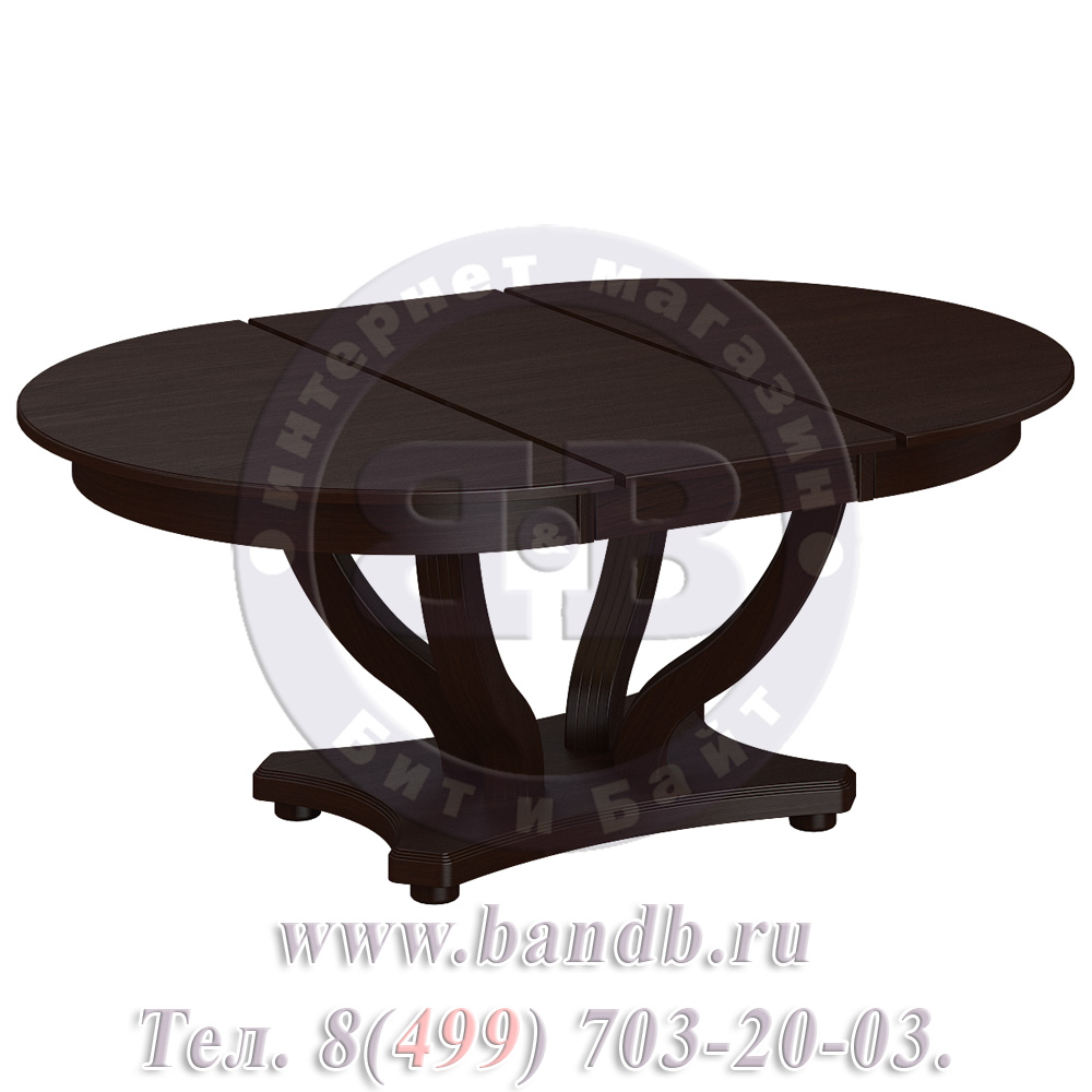 Большой круглый раздвижной стол массив Брайт 1 Р цвет Т22 Картинка № 3