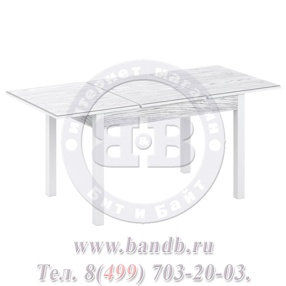 Стол Глэд 2 Р, цвет RAL9003 с патиной серебро Картинка № 3