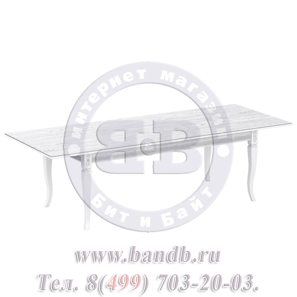 Стол Империал 2 Р, цвет RAL9003, патина серебро Картинка № 2