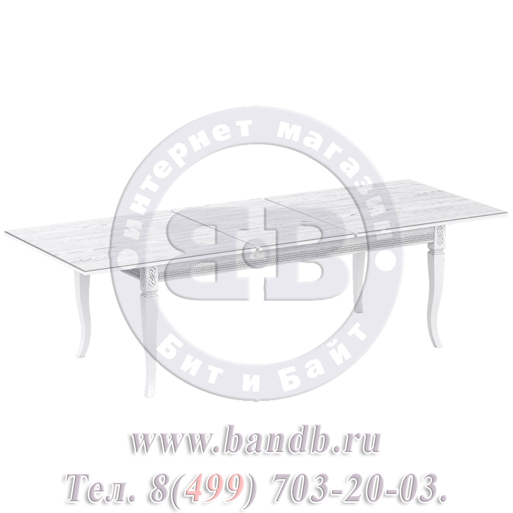 Стол Империал 2 Р, цвет RAL9003, патина серебро Картинка № 3